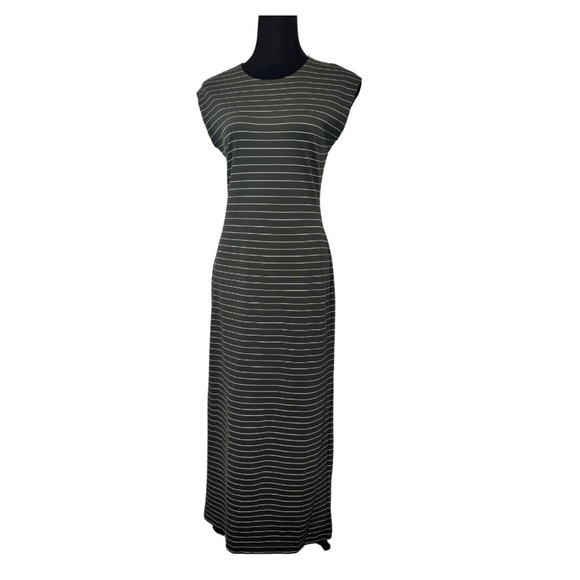 Club Monaco Stripe Ponte Knit Maxi Dress - Picture 2 of 13
